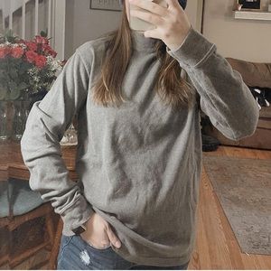 Croft & Barrow grey longsleeve layering piece. Mock Neck